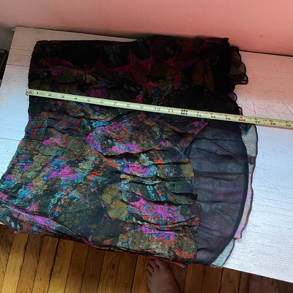 IRO multi colored skirt with ruffled hem size 34 - Picture 4 of 5